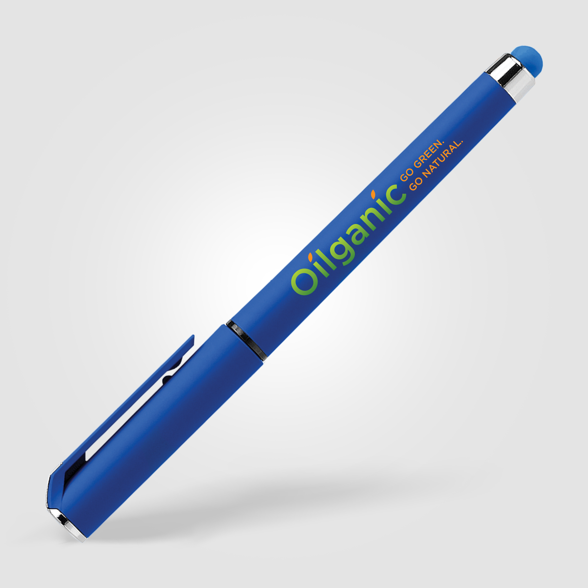 Stylo gel promotionnel fonction stylet - Islander Softy Bleu roi